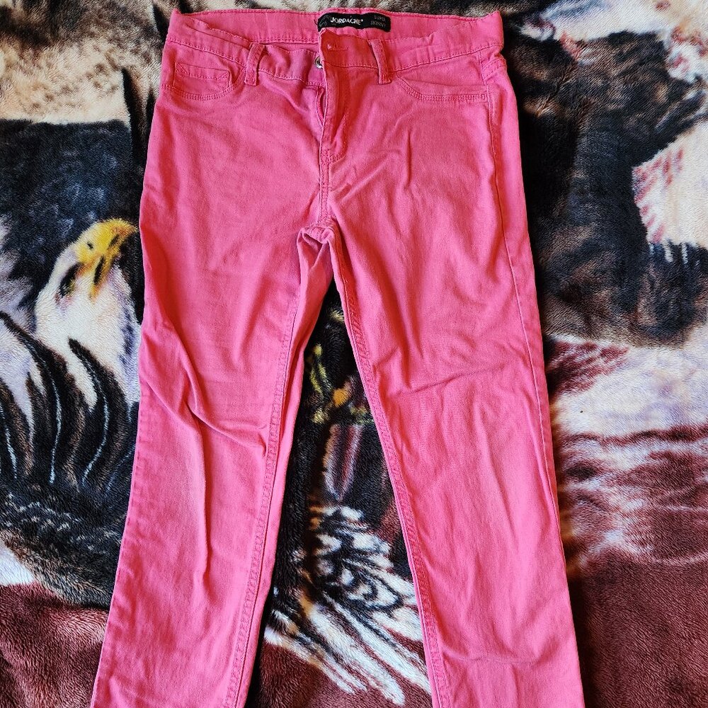 Jordache Girls Size 16 Supper Skinny Pink Pants